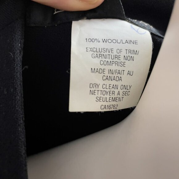 LIDA BADAY 100% Wool Designer Adjustable Wrap‎ Office Black Dress sz M - Picture 15 of 15